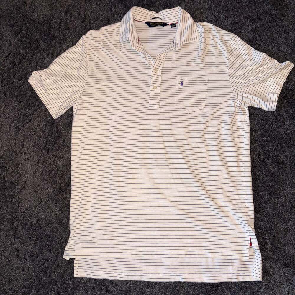 Polo Golf Ralph Lauren Men's Striped Pocket Polo Shirt Stretch Lisle